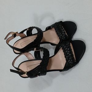 Avec Les Filles Black Leather Heels Women's Size 6M